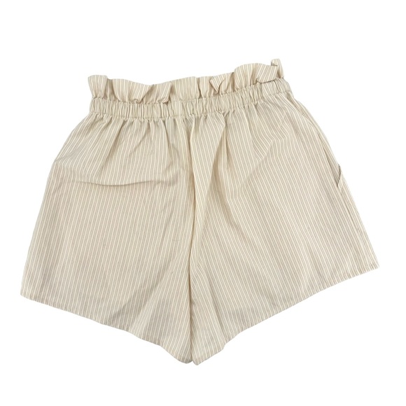 Urban Renewal Recycled Paperbag Seersucker Neutral High Waist Shorts XS - Picture 4 of 11
